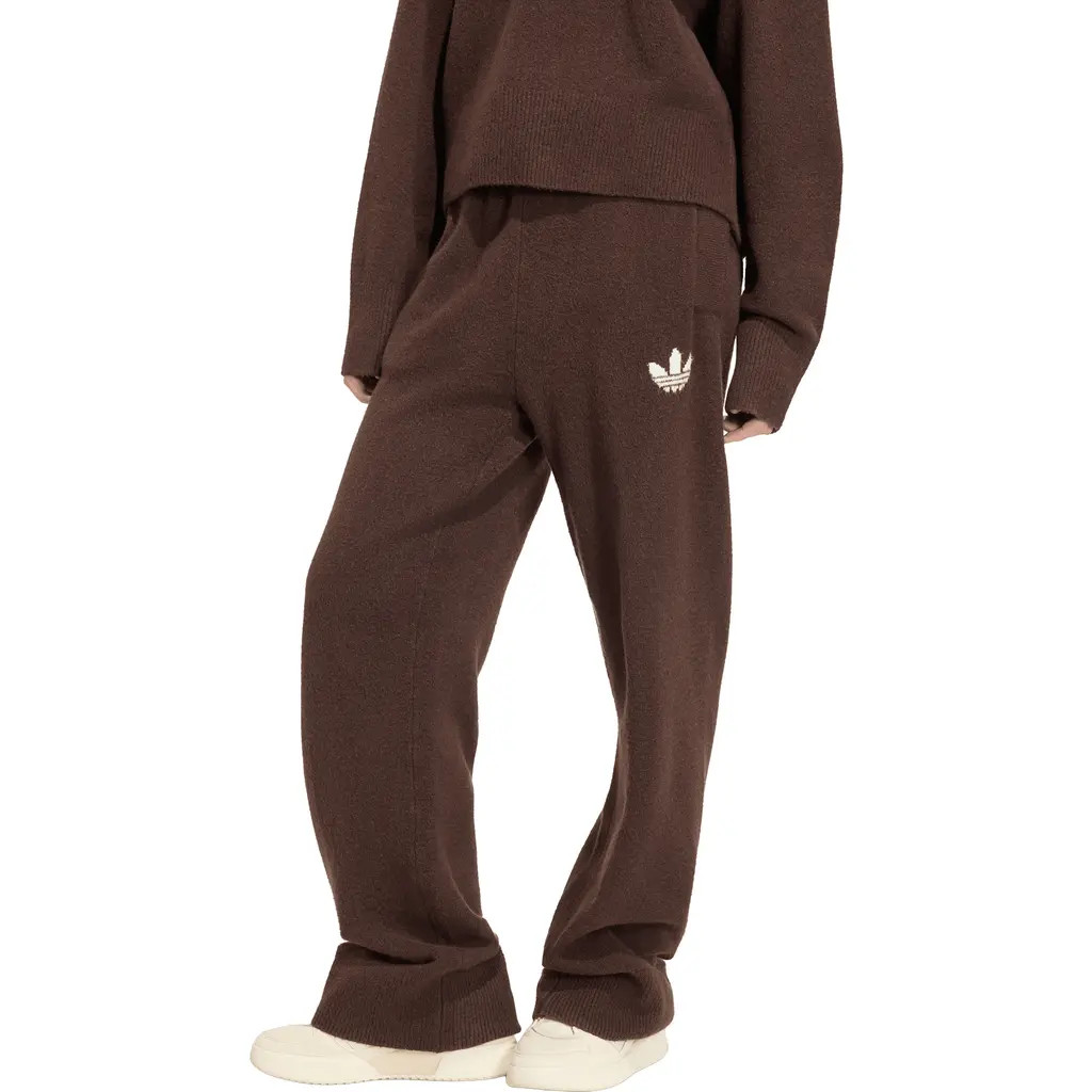adidas Essentials Wide Leg Knit Pants in Aurora Coffee at Nordstrom, Size Large | Nordstrom