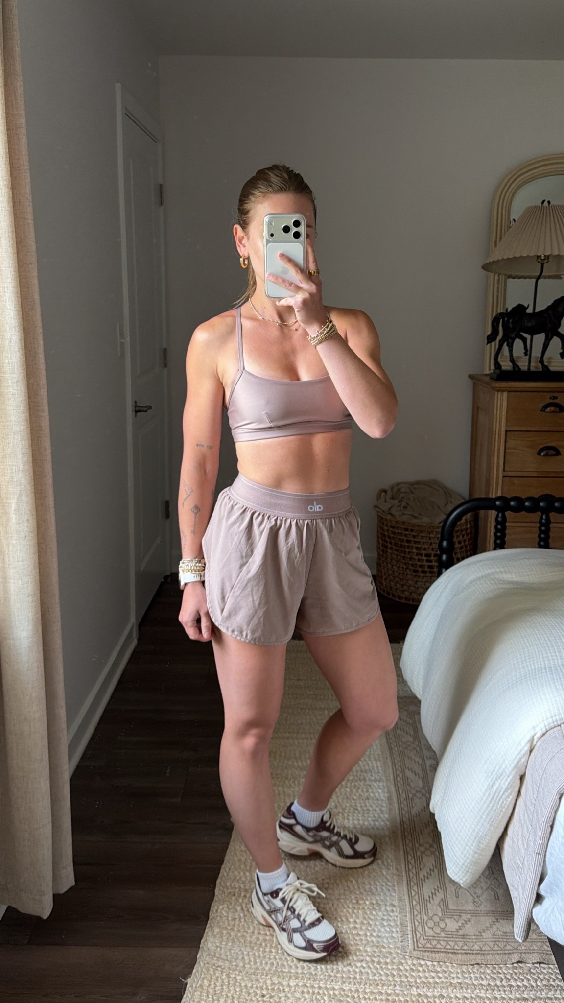 5/26/25 Alo Match Point Workout Set

Today’s workout outfit 🤍 wearing the Alo Match Point shorts in an XXS (they definitely run big — I’m usually a size 2/4 for reference) with the matching sports bra in an XS. Paired with my ASICS Gel 1130s, Garmin, and Amazon socks for an easy everyday workout look. Everything is linked here ✨

#LTKootd #LTKfitnessgoals #LTKActive