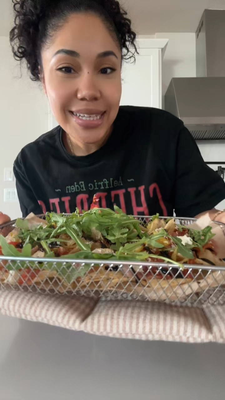 Charcuterie Nachos recipe 🧀✨ aka my “this is healthy because it has protein” meal 😅

Made with olive oil potato chips, prosciutto, salami, Parmesan cheese, goat cheese, fig jam, hot honey, pepperoncini + baked to perfection in my French door air fryer 🙌🏽

If you’ve been looking for:
• easy appetizer ideas
• viral TikTok recipes
• charcuterie board ideas with a twist
• high protein snack ideas (don’t argue with me 😂)
• air fryer recipes

…this one is SO good.

Everything I used is linked — including my air fryer (ON SALE for the Amazon Spring Sale), my kitchen tongs, and my cherry top 🍒

⚠️ Honest review: next time I’m skipping the balsamic glaze + maybe the goat cheese — a little too tangy together. But STILL 10/10.

#AmazonSpringSale #CharcuterieNachos #AirFryerRecipes #EasyAppetizers #HighProteinSnacks #LTKFood #AmazonFinds

#LTKHome #LTKfitnessgoals #LTKfoodie