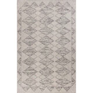 Domani Distressed Scandinavian Tribal Outdoor Area Rug - 6'7 x 9'6 - Grey | Bed Bath & Beyond