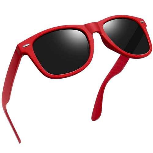 Joopin Red Sunglasses Oversized Square Shades for Women Men Sun Glasses Polarized UV Protection Retro Costume | Amazon (US)