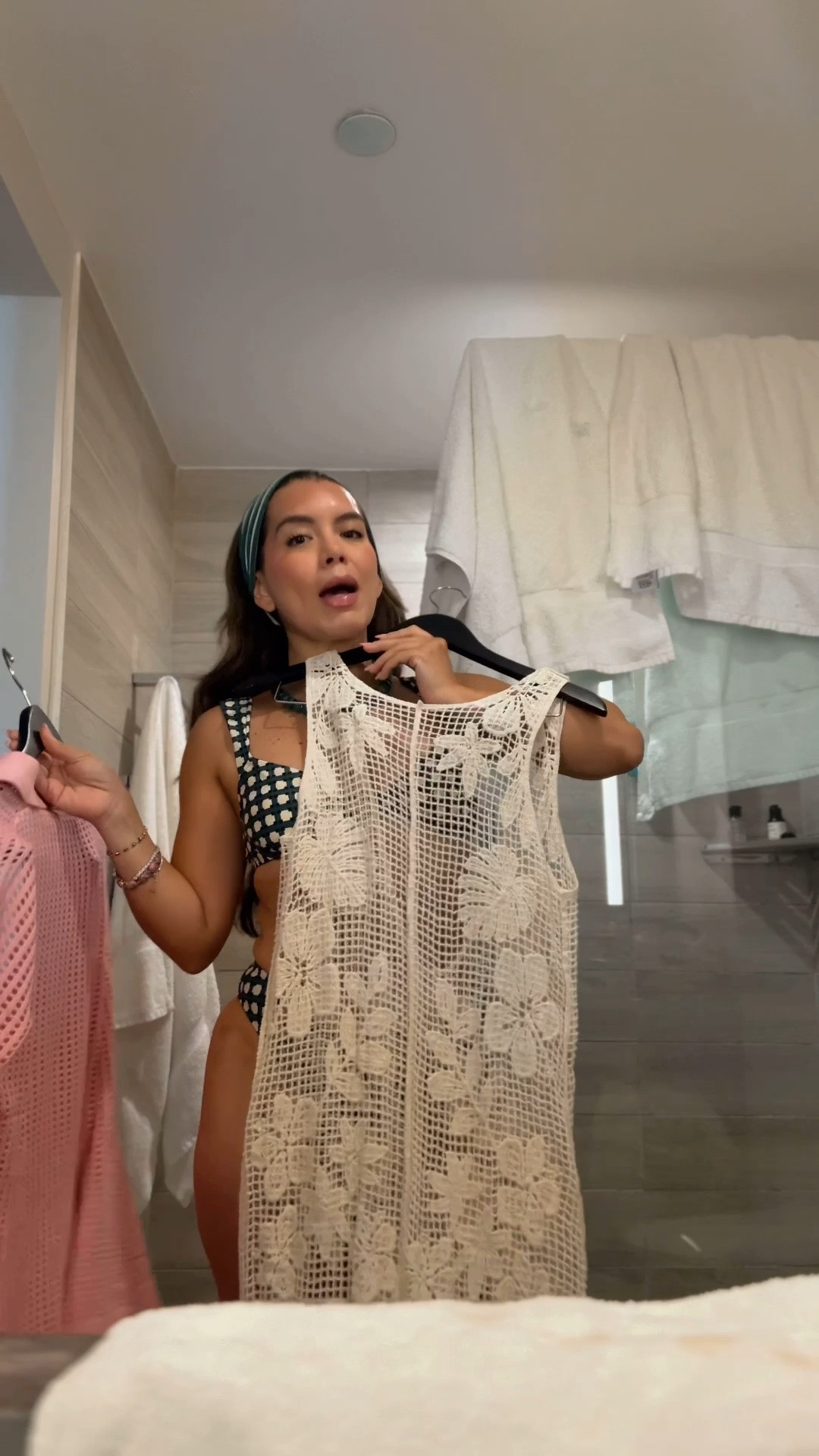 Should I wear pink or beige? For a boat day today?