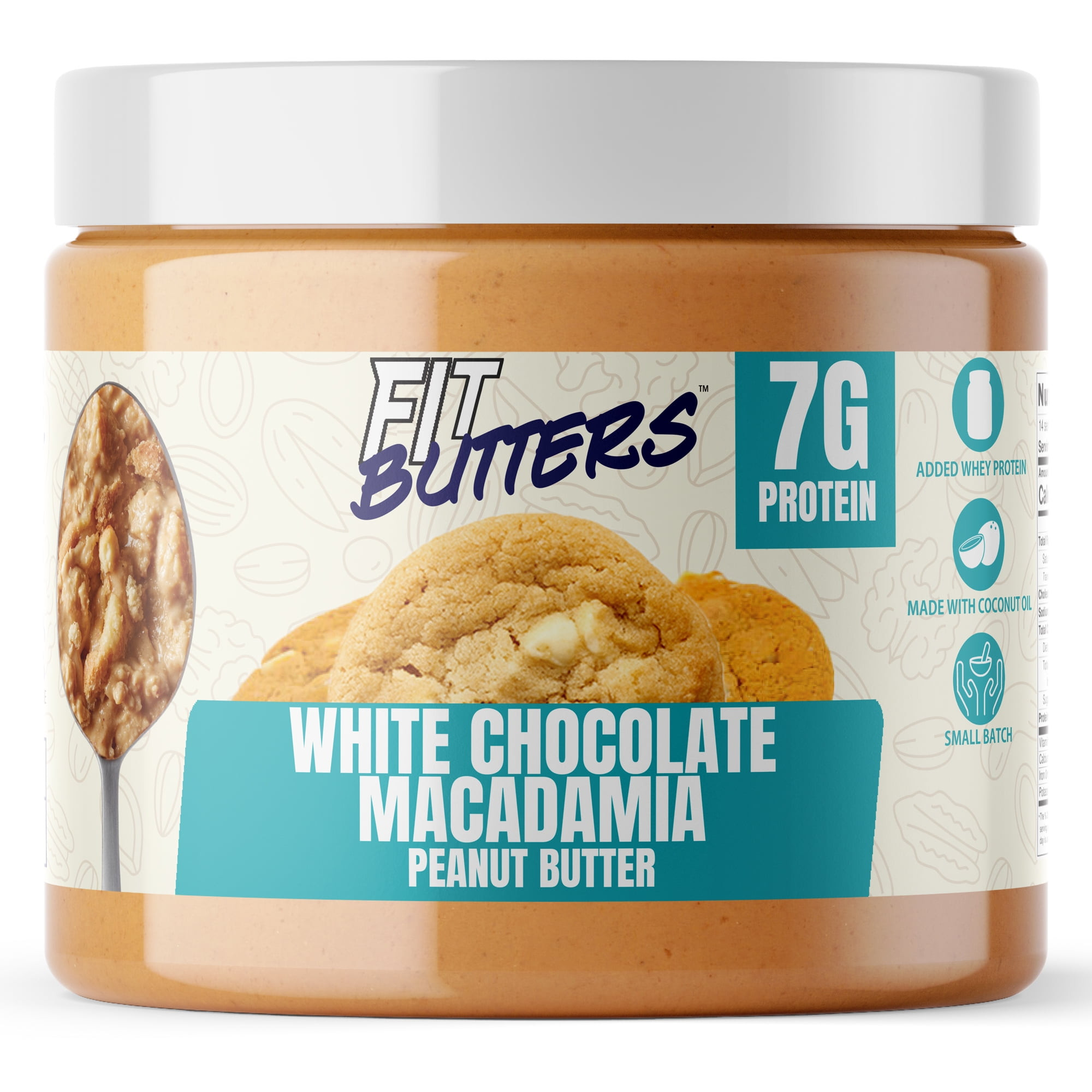 Fit Butters White Chocolate Macadamia Peanut Butter - Walmart.com | Walmart (US)