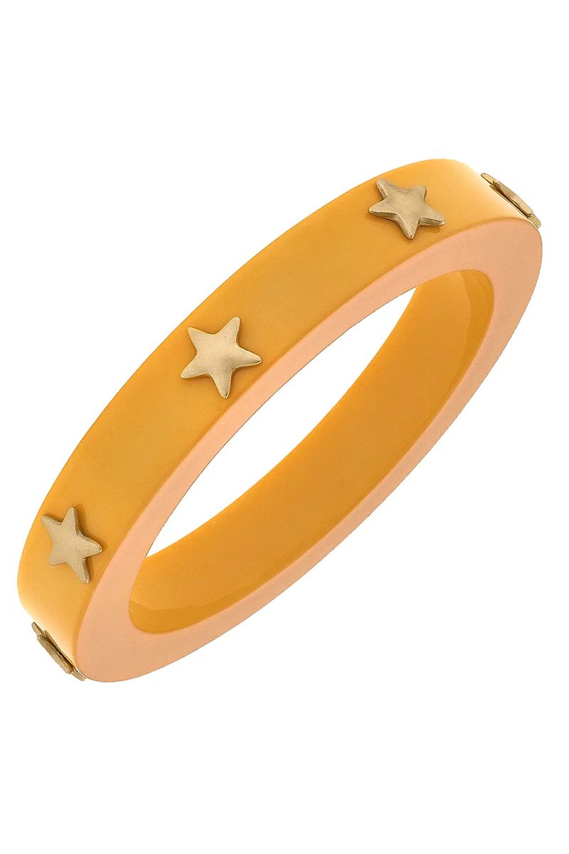 Darla Star Resin Bangle in Cantaloupe | CANVAS