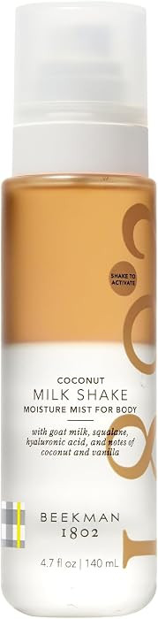 Beekman 1802 Coconut Cream Milk Shake - Body Mist - 4.7 fl. oz - With Hyaluronic Acid & Jojoba Oil - Instantly Moisturizes, Hydrates & Softens - Good for Sensitive Skin - Cruelty Free | Amazon (US)