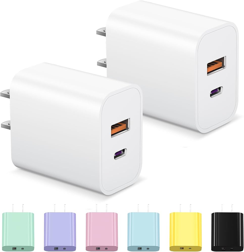 USB C Charger Block, iPhone 16 Charger Block Fast Charging Dual Port PD Power Adapter for iPhone ... | Amazon (US)