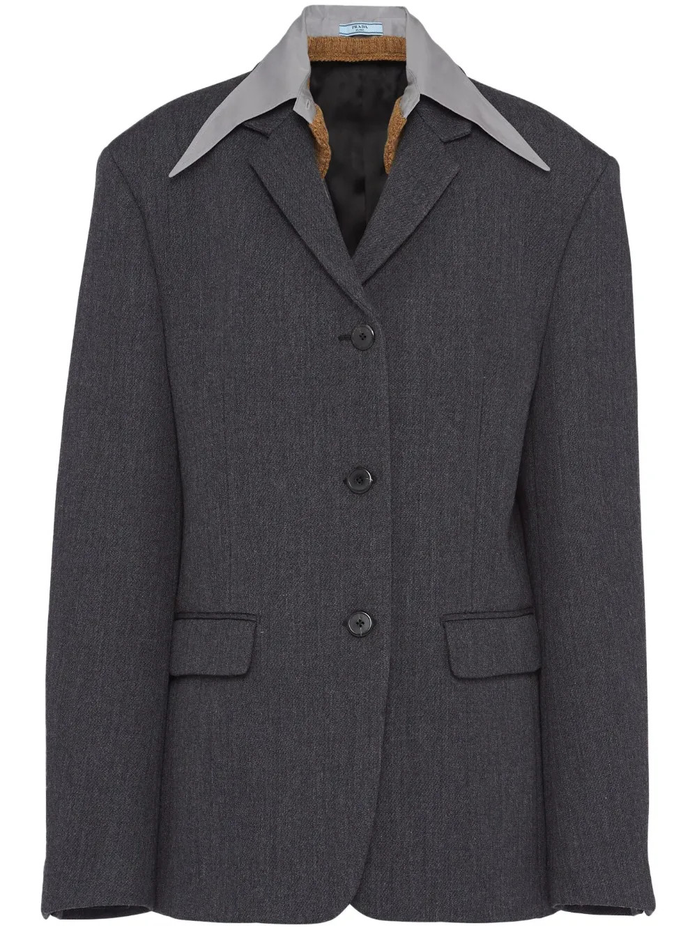 Prada single-breasted Wool Jacket - Farfetch | Farfetch Global