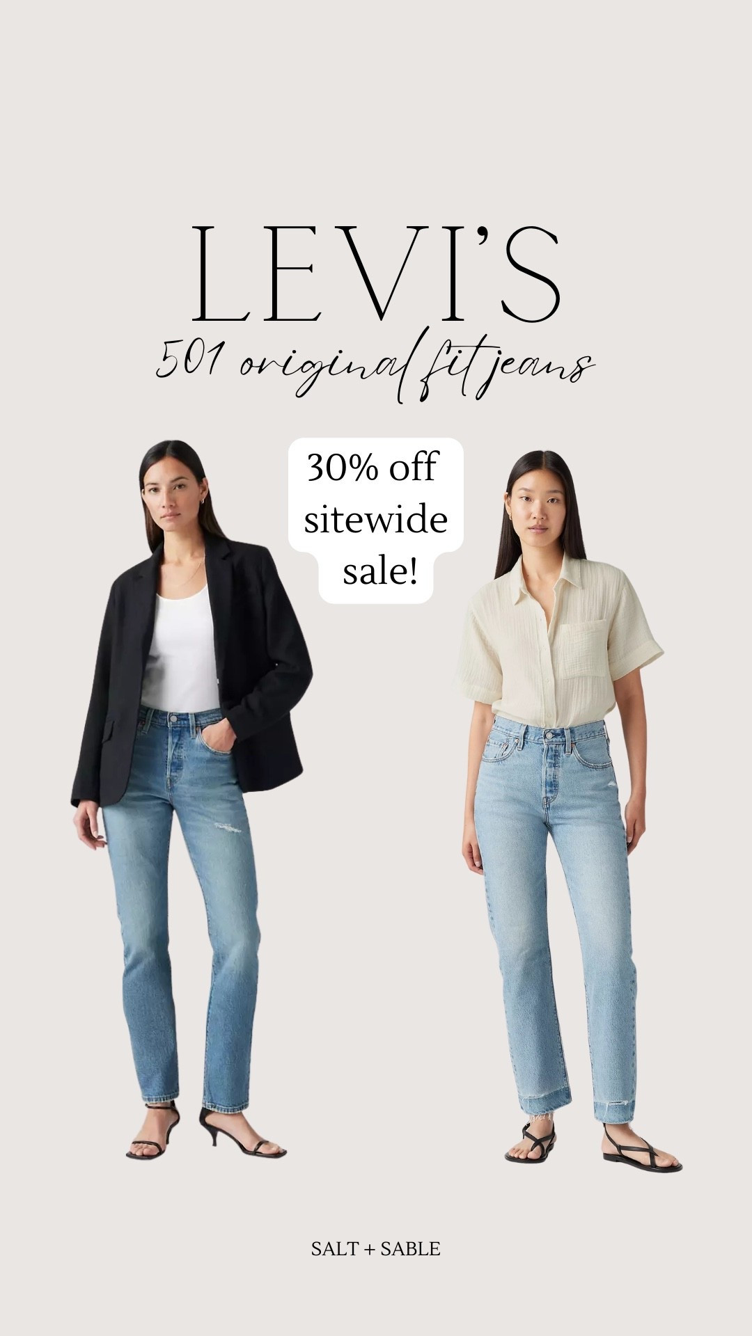 Shop the Levi’s Labor Day sale going on Monday now through September 2! Save 30% sitewide! 

501 original fit jeans, Levi’s 501 Jeans, jeans for women, women’s jeans, slim fit jeans, 501 Levi’s women’s outfits 

#LTKSaleAlert #LTKStyleTip