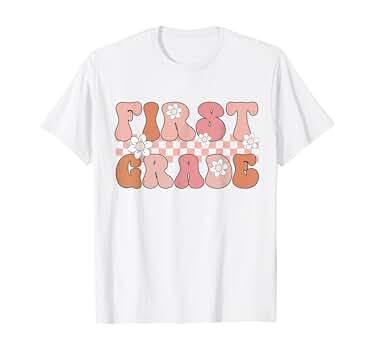 Groovy First Day Of School First Grade Funny Back To School T-Shirt | Amazon (US)