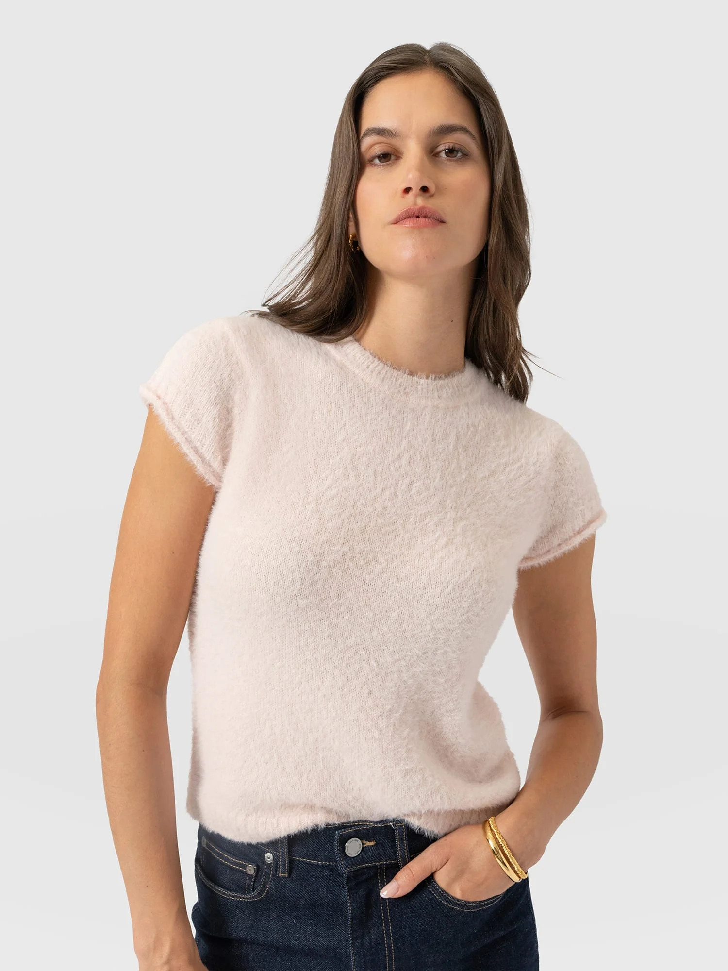 Rosalie Baby Tee - Pale Pink | Saint + Sofia UK
