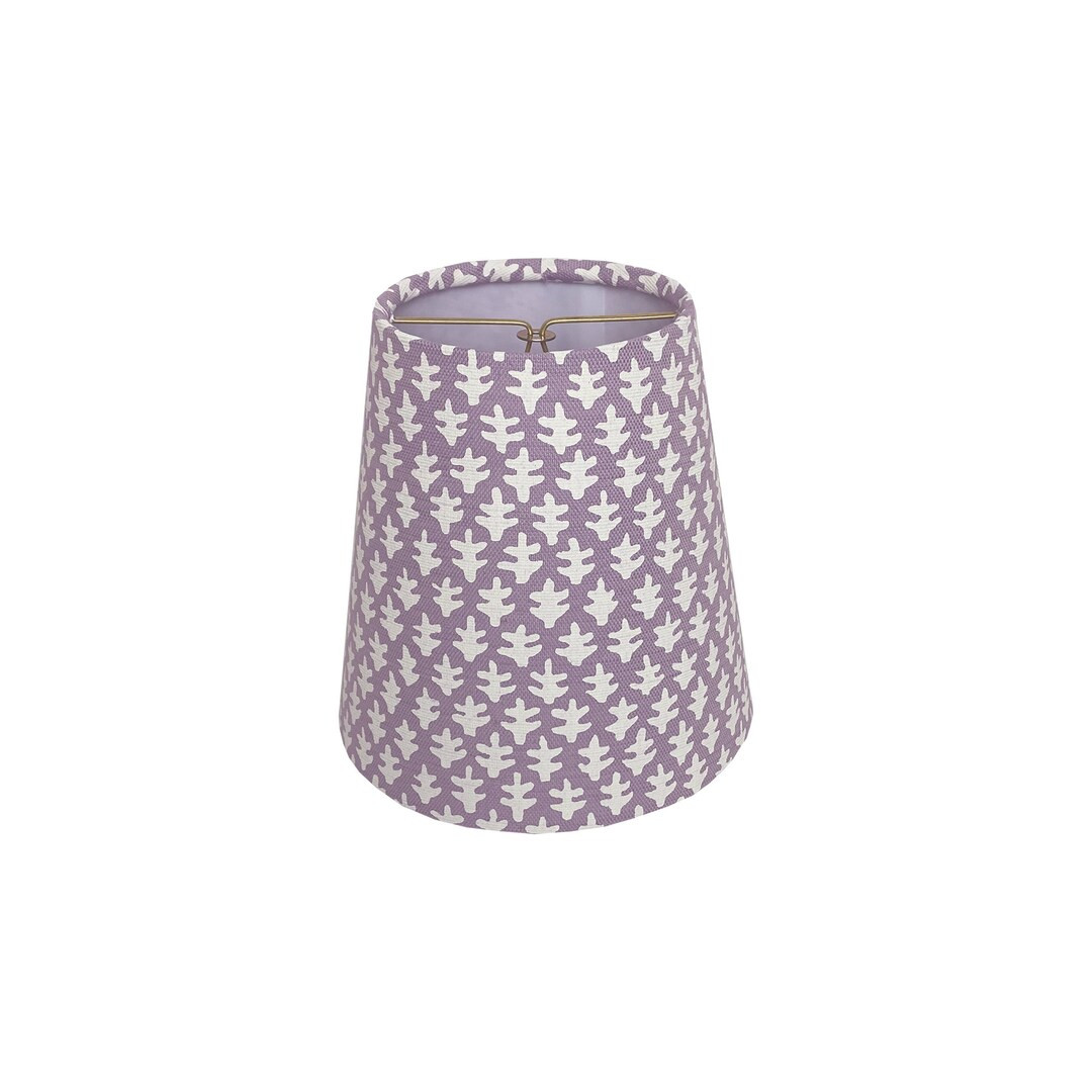 Lavender & Soft White Block Print Sconce / Chandelier Shade | Etsy (US)