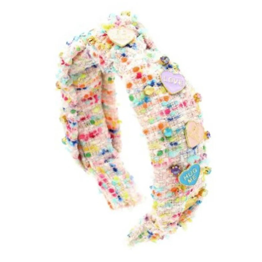 Bari Lynn Tweed Conversation Heart Headband | JoJo Mommy