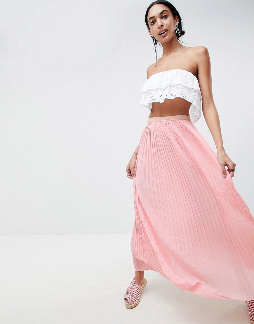 b.Young Maxi Skirt - Pink | ASOS US