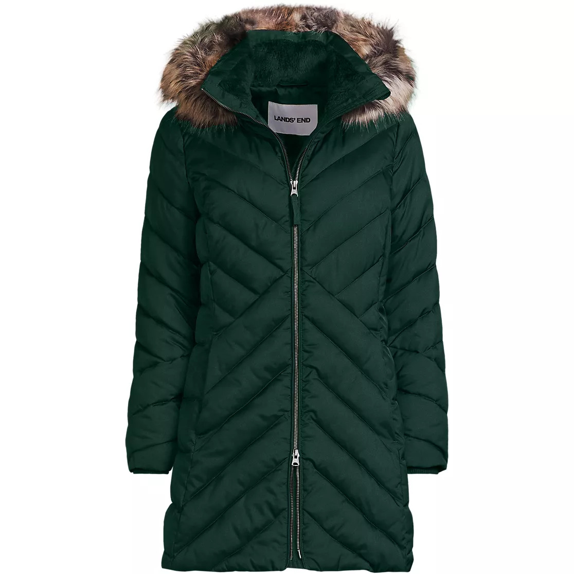 Women's Tall FeatherFree Cozy Fleece Lined Winter Coat | Lands' End (US)