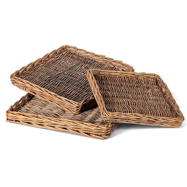 Square Willow Trays - 3 Sizes | The Nested Fig