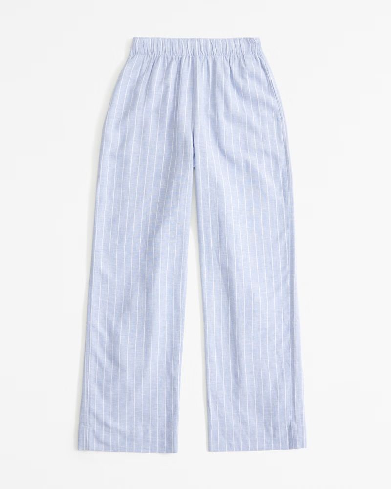 Women's Linen-Blend Pull-On Pant | Women's New Arrivals | Abercrombie.com | Abercrombie & Fitch (US)