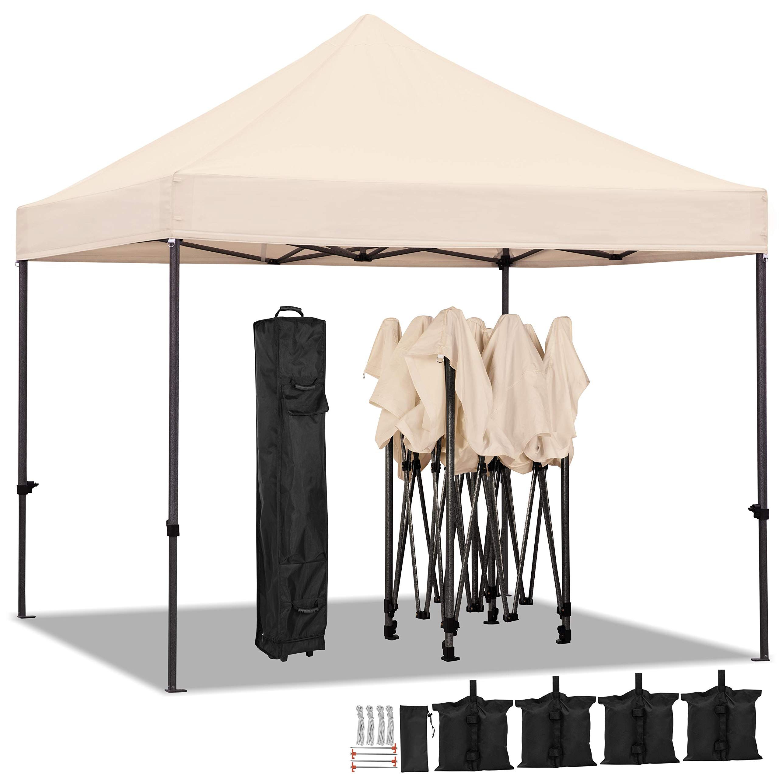 Yaheetech 10x10 Pop up Canopy Tent - Heavy Duty Waterproof Adjustable Commercial Instant Canopy, Cam | Amazon (US)