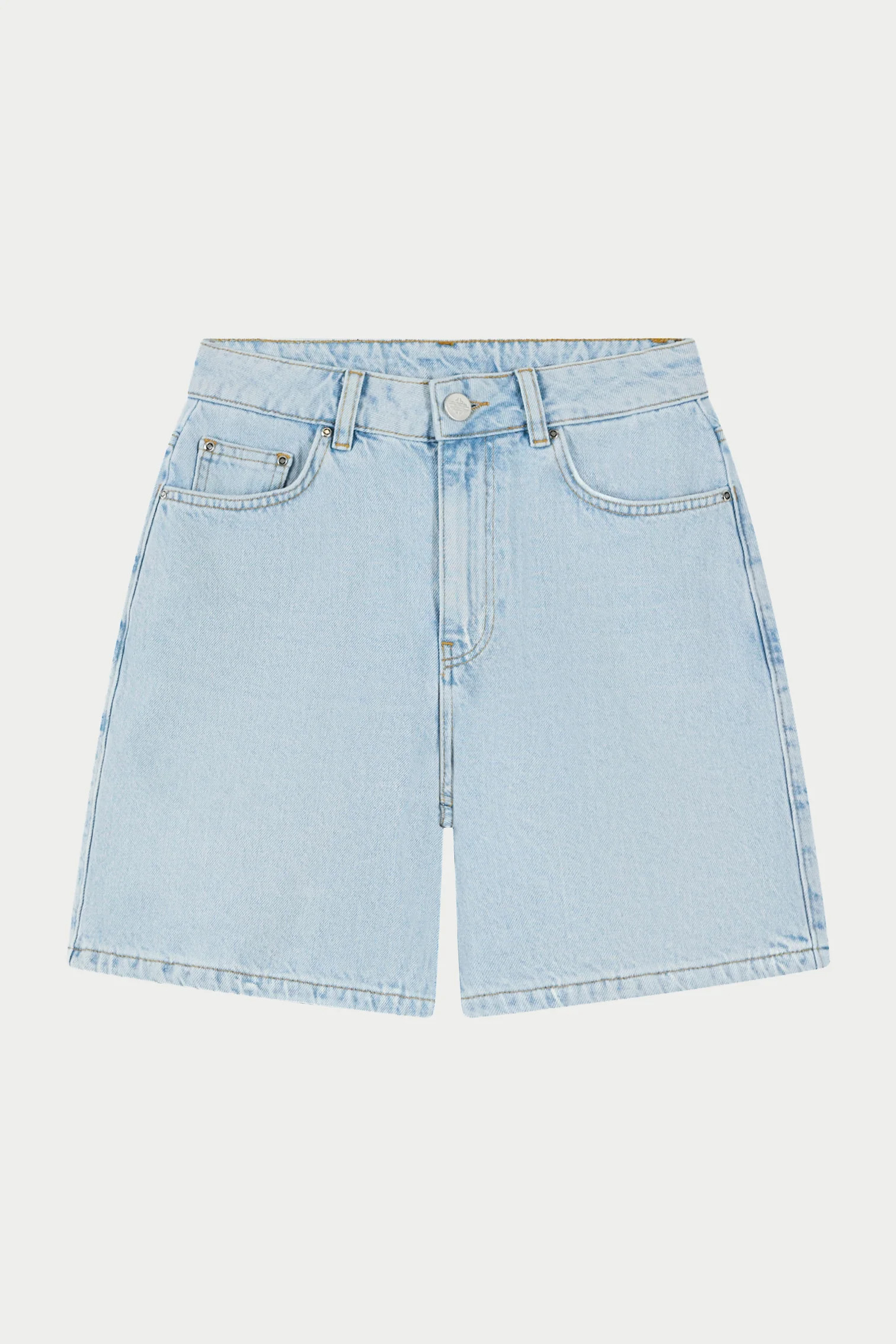 DENIM JORTS - MID STONE WASH | The Couture Club