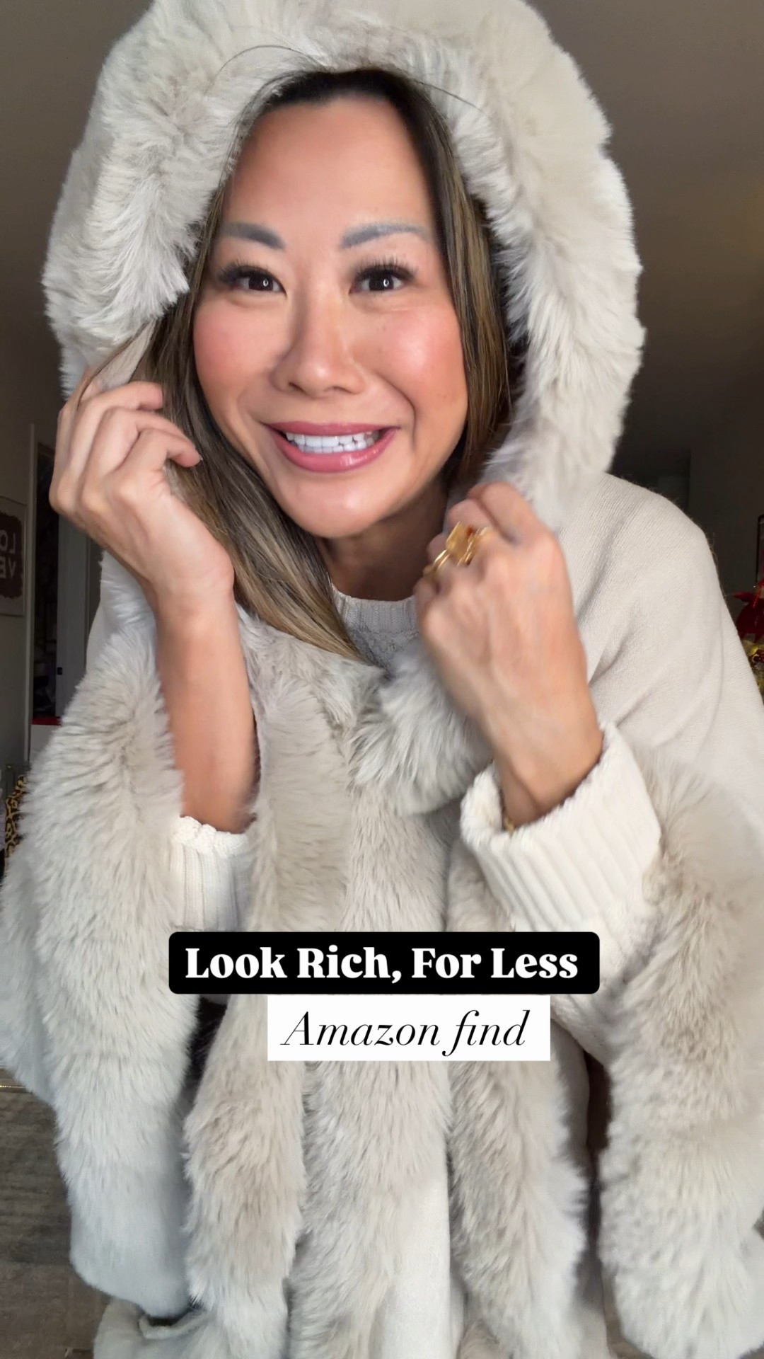 Thus luxe looking outfit and faux fur shawl is Amazon!! Soo good! And a steal. Paired with a $20 ajaxim sweater and a faux leather skirt. Size small in all. 

#LTKFindsUnder100 #LTKHoliday #LTKgrwm