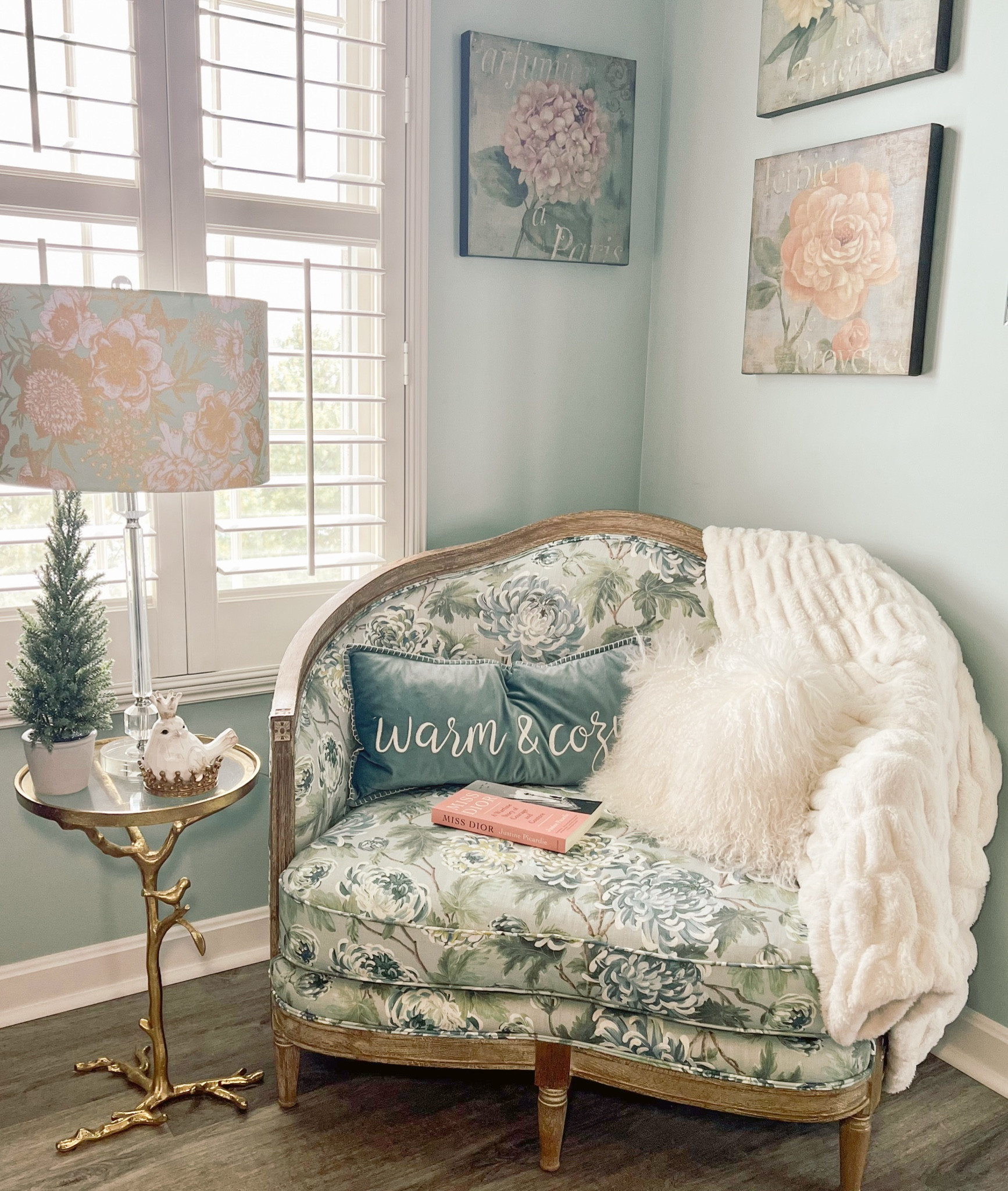 I love to read & this corner is my fav. The chair is custom from Ballard Designs & the table is from there as well & I just love how whimsical it is. It is small enough to tuck in anywhere yet big enough to make a statement & be useful  

#LTKHome