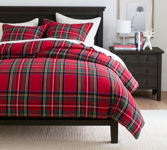 Stewart Plaid Cotton Duvet Cover | Pottery Barn | Pottery Barn (US)