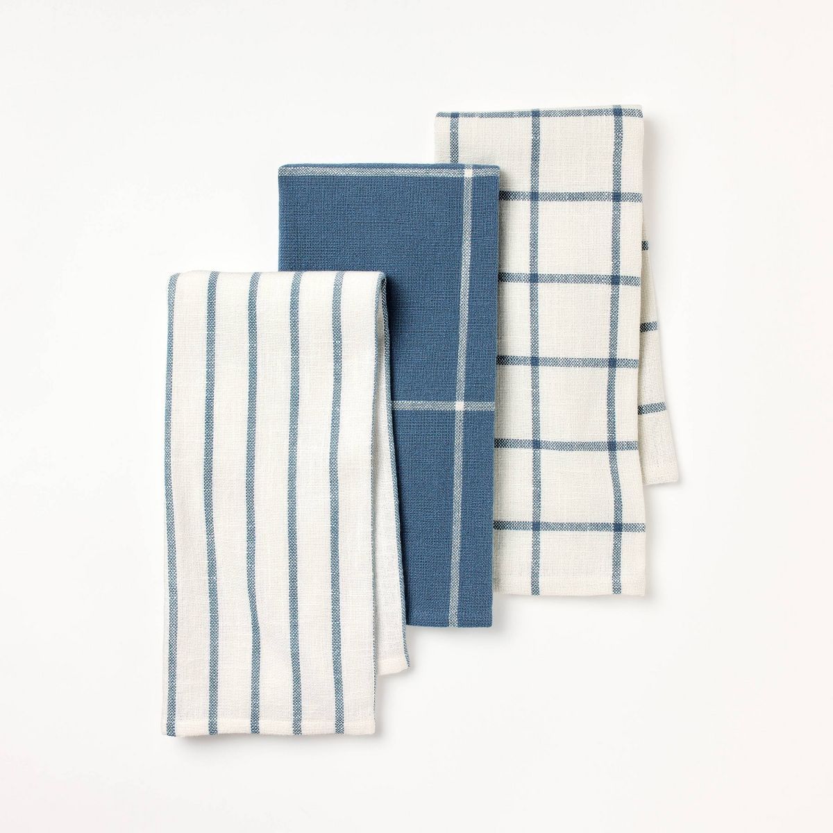 3pk Kitchen Towels Blue - Figmint™ | Target