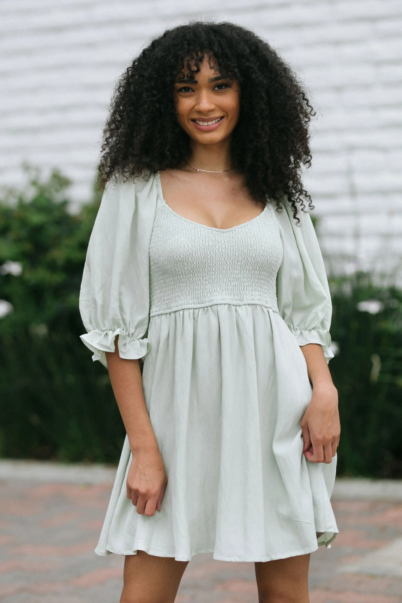 Blake Smocked Mini Dress | Morning Lavender