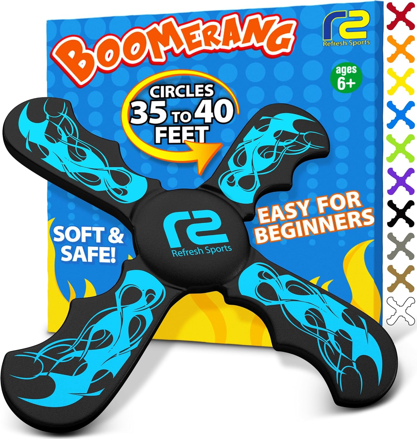 Outdoor Toys For Kids Boomerang - Easter Basket Stuffers, 7 Year Old Boy Gifts, Soft Kid Toys Ind... | Amazon (US)