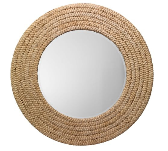 Anastasia Seagrass Round Wall Mirror | Pottery Barn (US)
