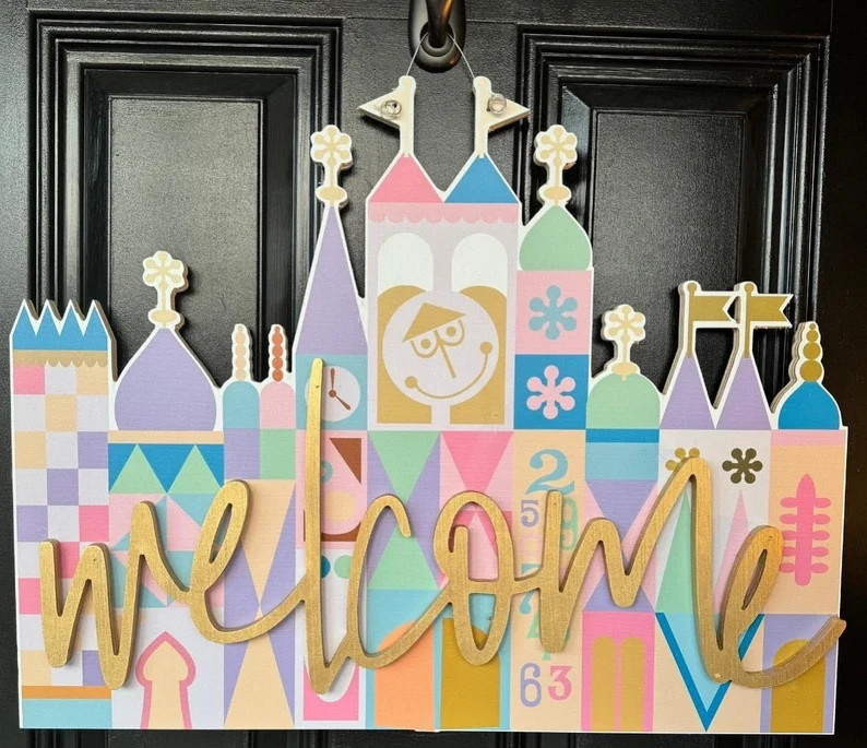 Magical Castle Door Hanger Small World Door Sign Castle Sign Wooden Door Hanger Magical Mouse Sig... | Etsy (US)