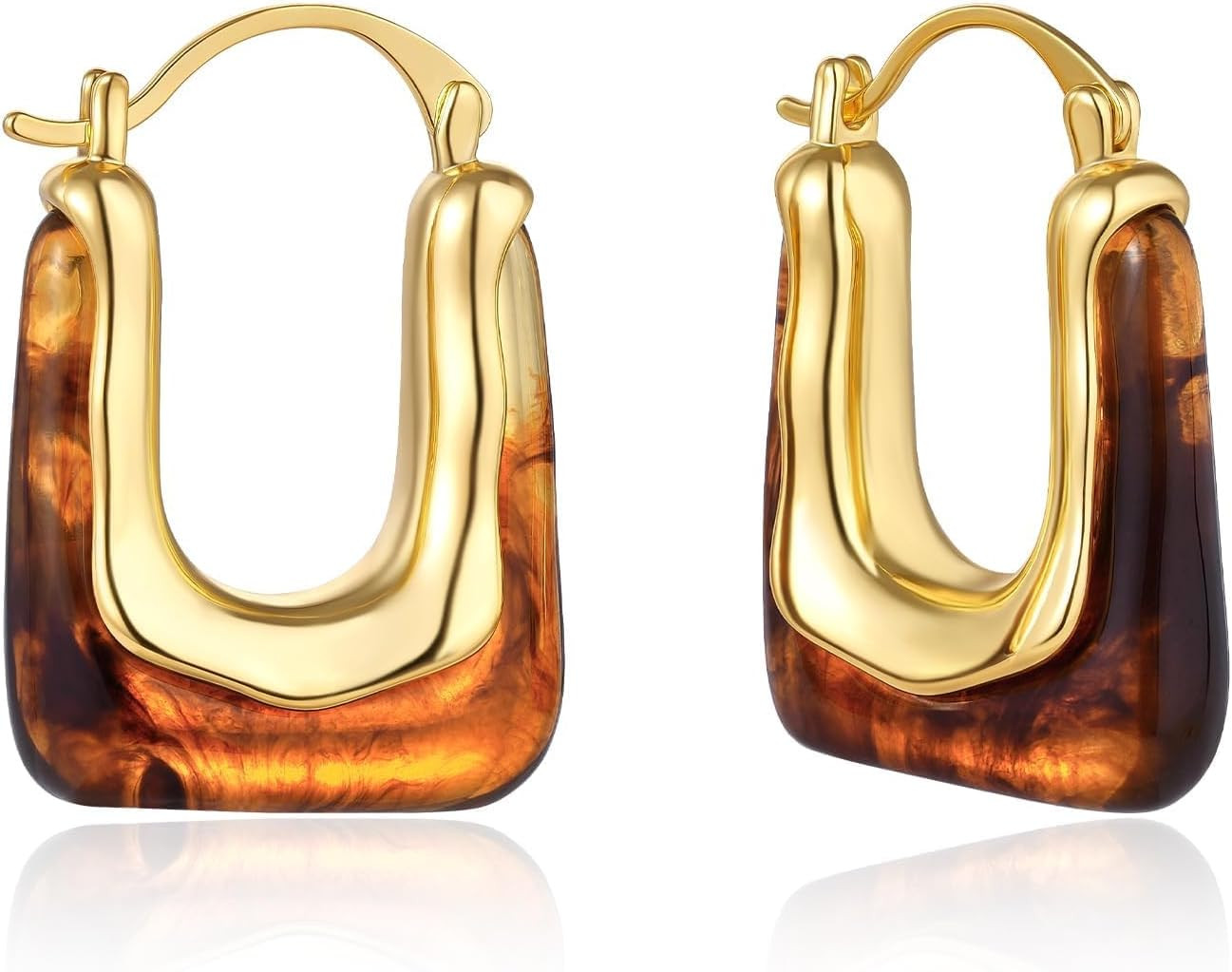 KELORIS PATH Acrylic Hoop Earrings for Women | Amazon (US)