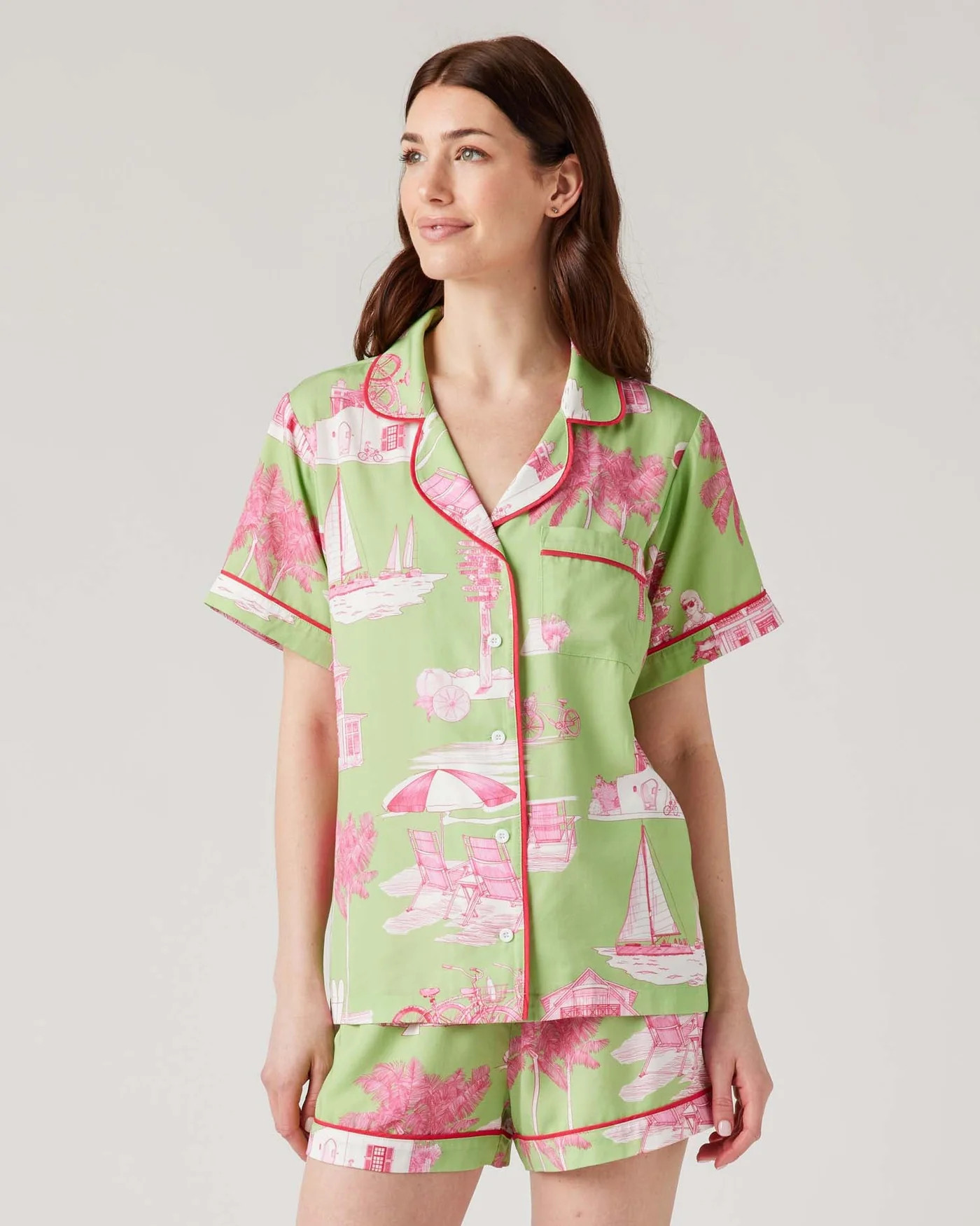 Florida Toile Pajama Shorts Set | Katie Kime Inc