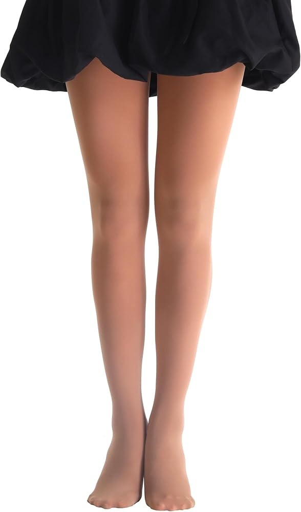 EVERSWE Girls Semi Opaque Footed Tights, Microfiber Tights | Amazon (US)