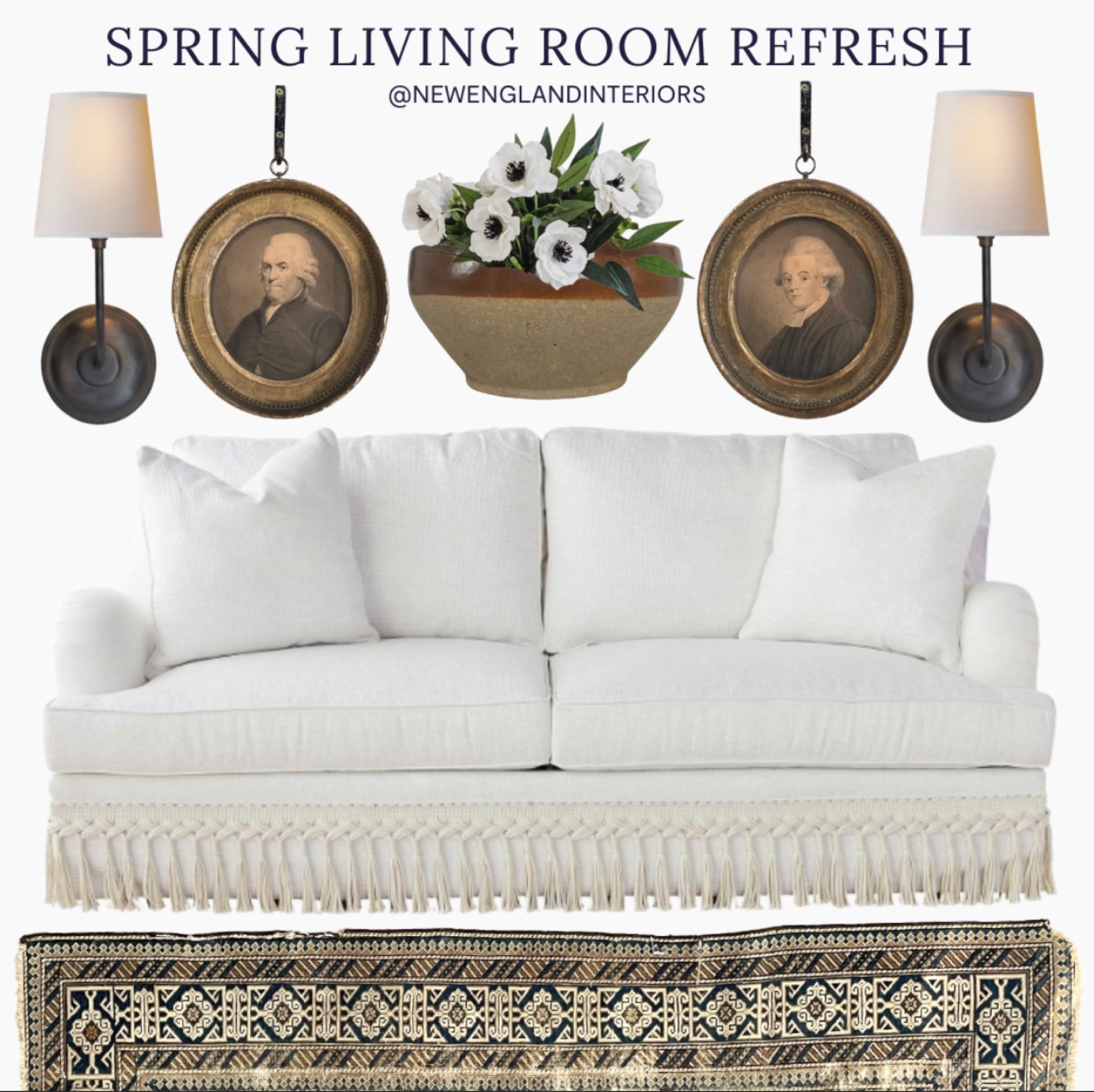 New England Interiors • Spring Living Room Refresh • Rug, Couch, Wall Art, Lighting, Spring Decor. 🌼🤍

TO SHOP: Click the link in bio or copy and paste the link in web browser 

#newengland #spring #home #florals #homeinspo

#LTKFind #LTKhome #LTKSeasonal