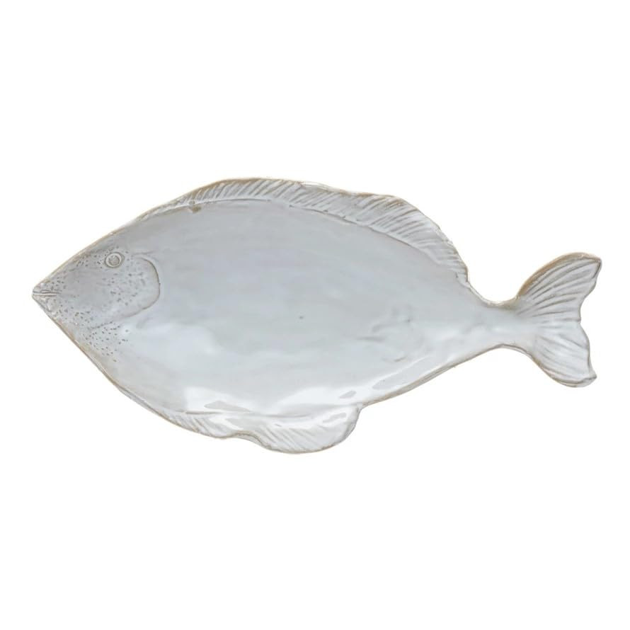 Fish-Shaped Stoneware Plate (Each Unique) | Amazon (US)