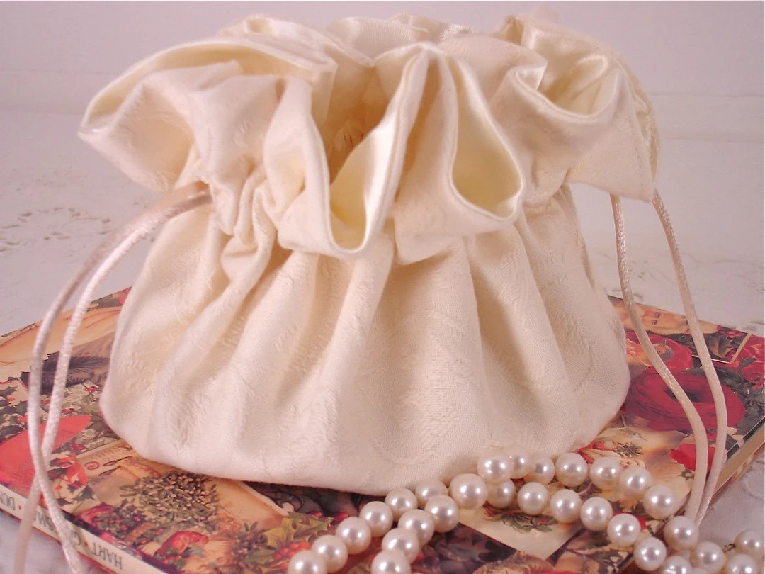 Cottage Country Winter Cream Jewelry Pouch for Travel, Home Use or Bride to Be - Etsy | Etsy (US)