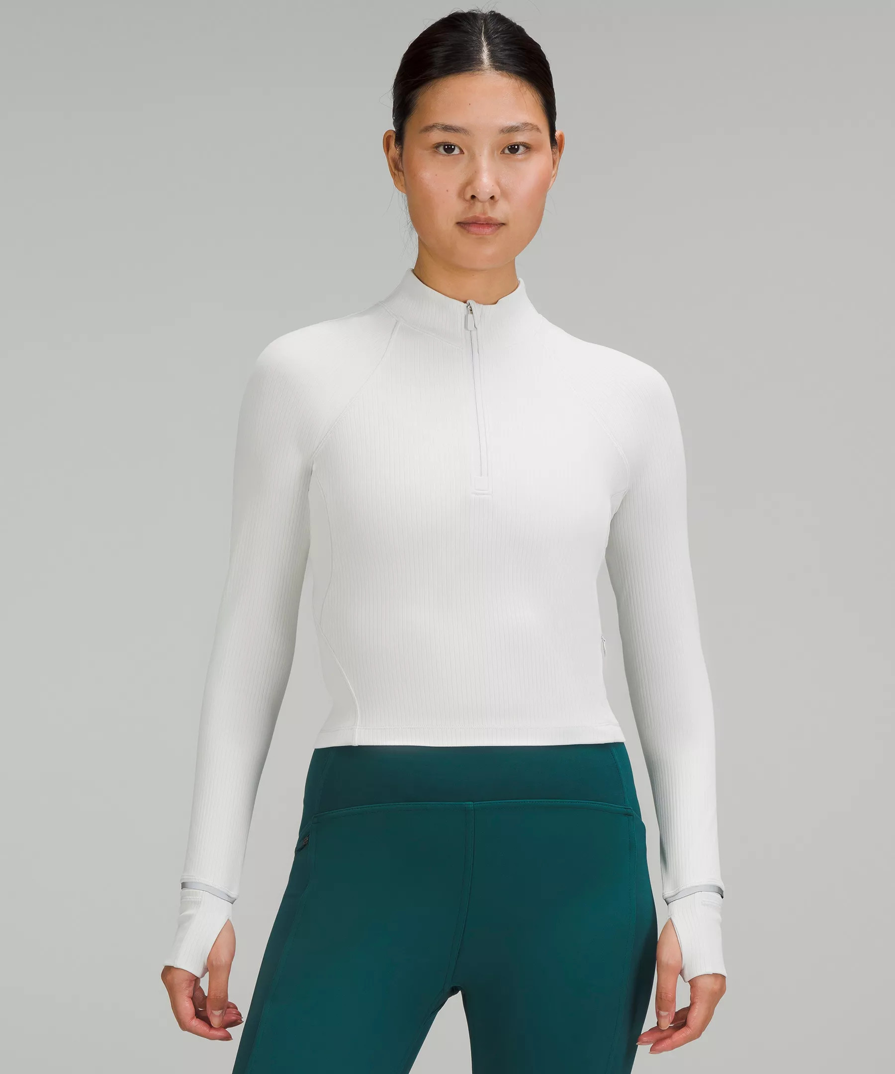 It's Rulu Run Ribbed Cropped Half Zip | Lululemon (US)