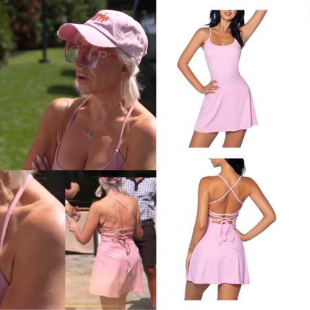 Margaret Jospehs’ Pink Tie Back Athletic Dress 