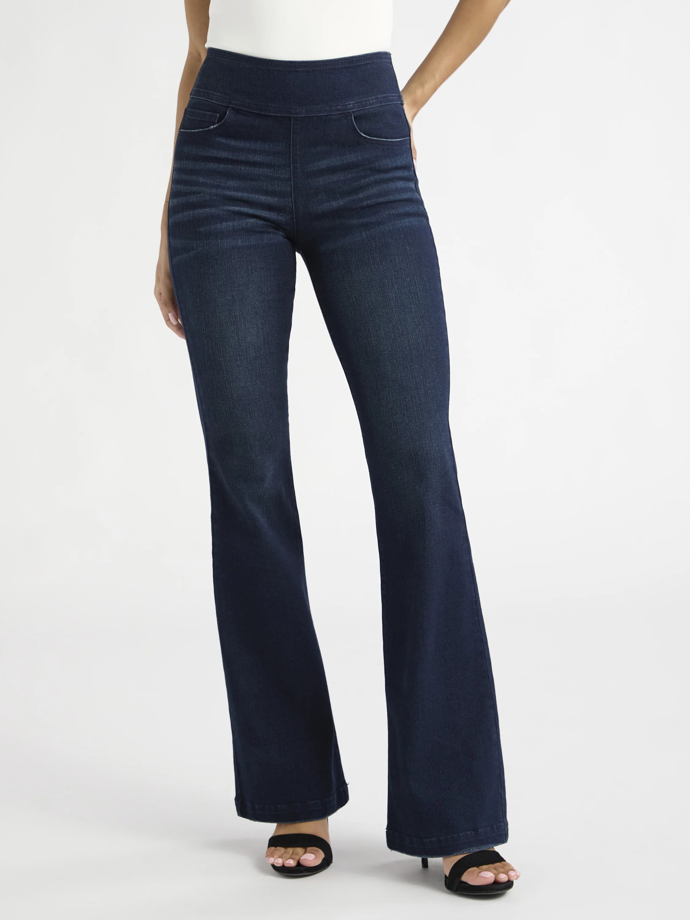 Sofia by Sofia Vergara Women's and Women's Plus Melisa Flare High Rise Pull On Jeans, 30.5", 32.5... | Walmart (US)