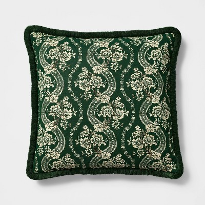 20"x20" Square Wallpaper Print Throw Pillow Green - Threshold™ designed with Studio McGee | Target