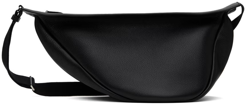The Row - Black Large Slouchy Banana Bag | SSENSE