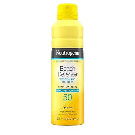Neutrogena Beach Defense Sunscreen Spray SPF 50 Water-Resistant Sunscreen Body Spray with Broad S... | Amazon (US)