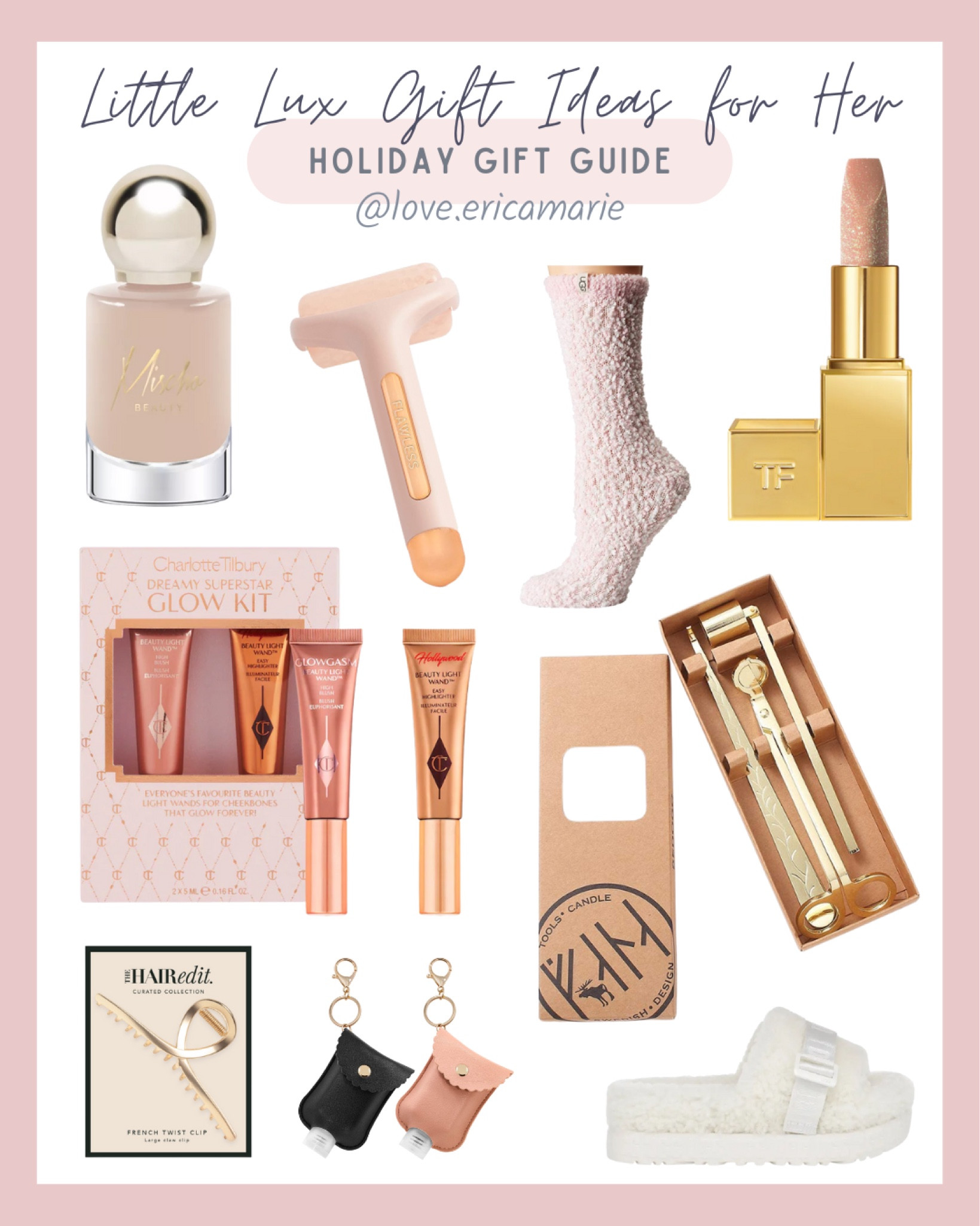 Little luxuries for her! #littleluxuriesforher #holidaygiftguide #giftideasforher #womensgiftideas #stockingstufferideas

#LTKbeauty #LTKHoliday #LTKSeasonal