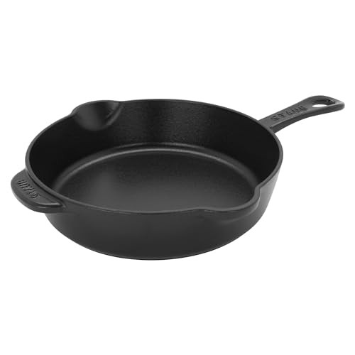 STAUB Cast Iron 8.5-inch Traditional Deep Skillet - Black | Amazon (US)