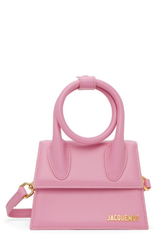 Jacquemus - Pink La Montagne 'Le Chiquito Noeud' Bag | SSENSE
