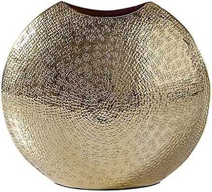 Torre & Tagus Tiber Aluminum Gold Vase & Handmade Sculpture - Aluminum Metal Flat Round Home Decor f | Amazon (US)