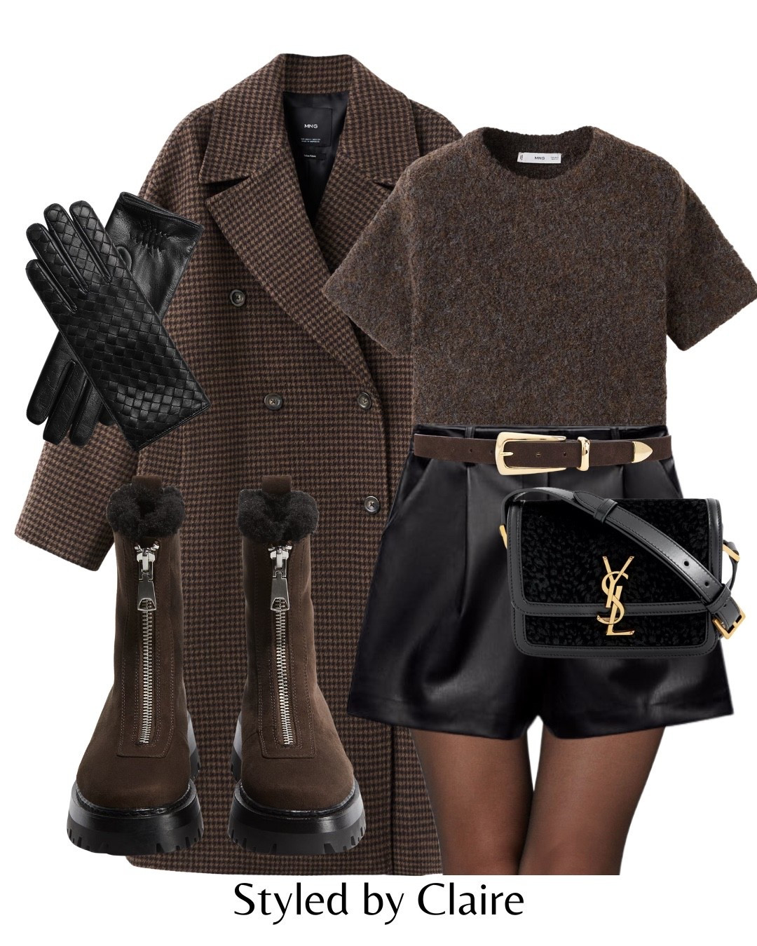 BROWN & BLACK🤎🖤
Tags: mango oversized coat houndstooth checked warm Teddy lined boots H&M faux leather mini shorts Zara boucle jumper suede belt tights bottega gloves fashion winter wonderland Christmas markets inspo outfit ideas chic women’s style city break capsule wardrobe Parisian 

#LTKwinter #LTKshoes #LTKstyletip