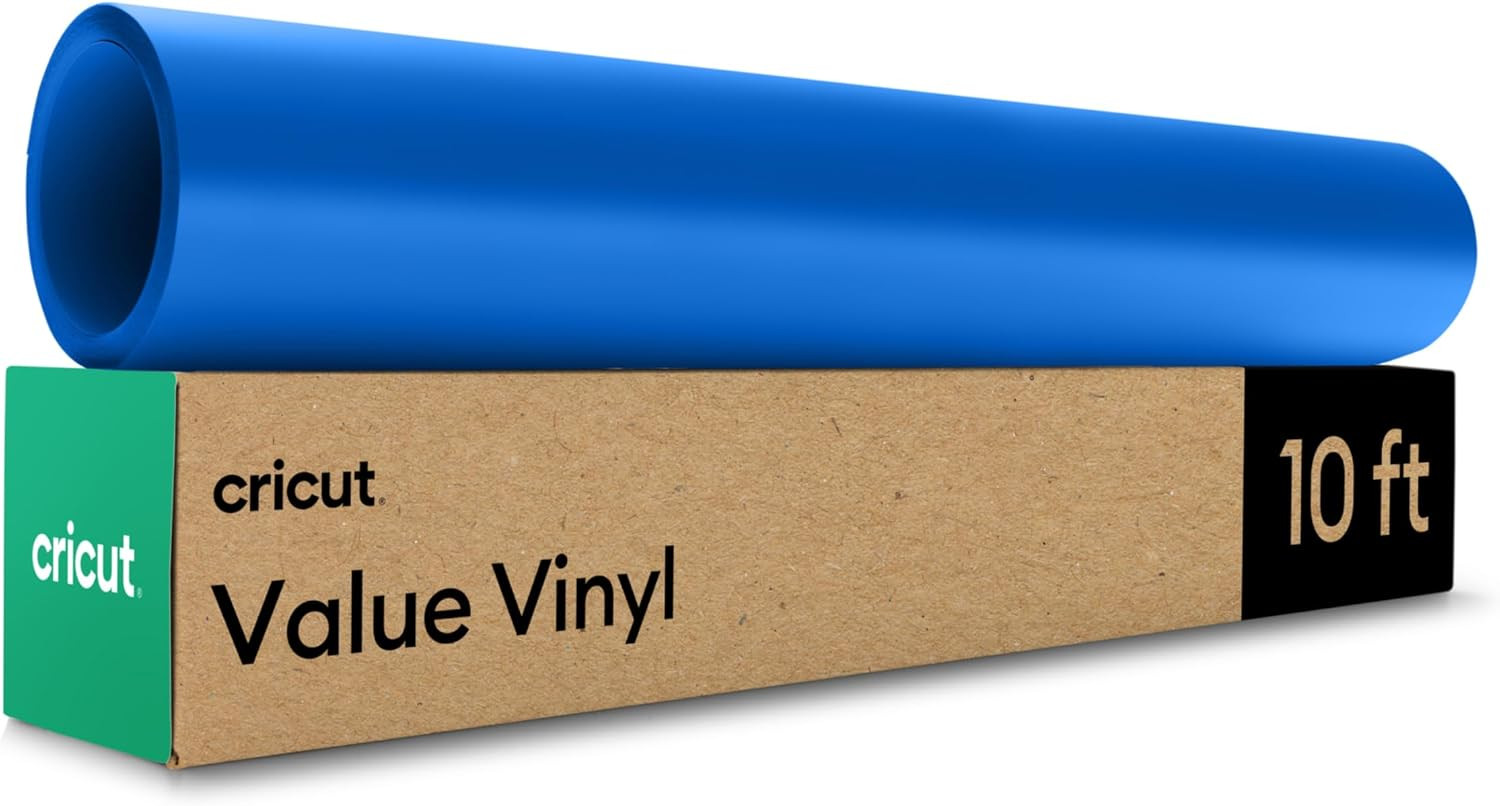 Cricut Value Permanent Vinyl, Matte Blue (12in x 10ft Roll) | Amazon (US)