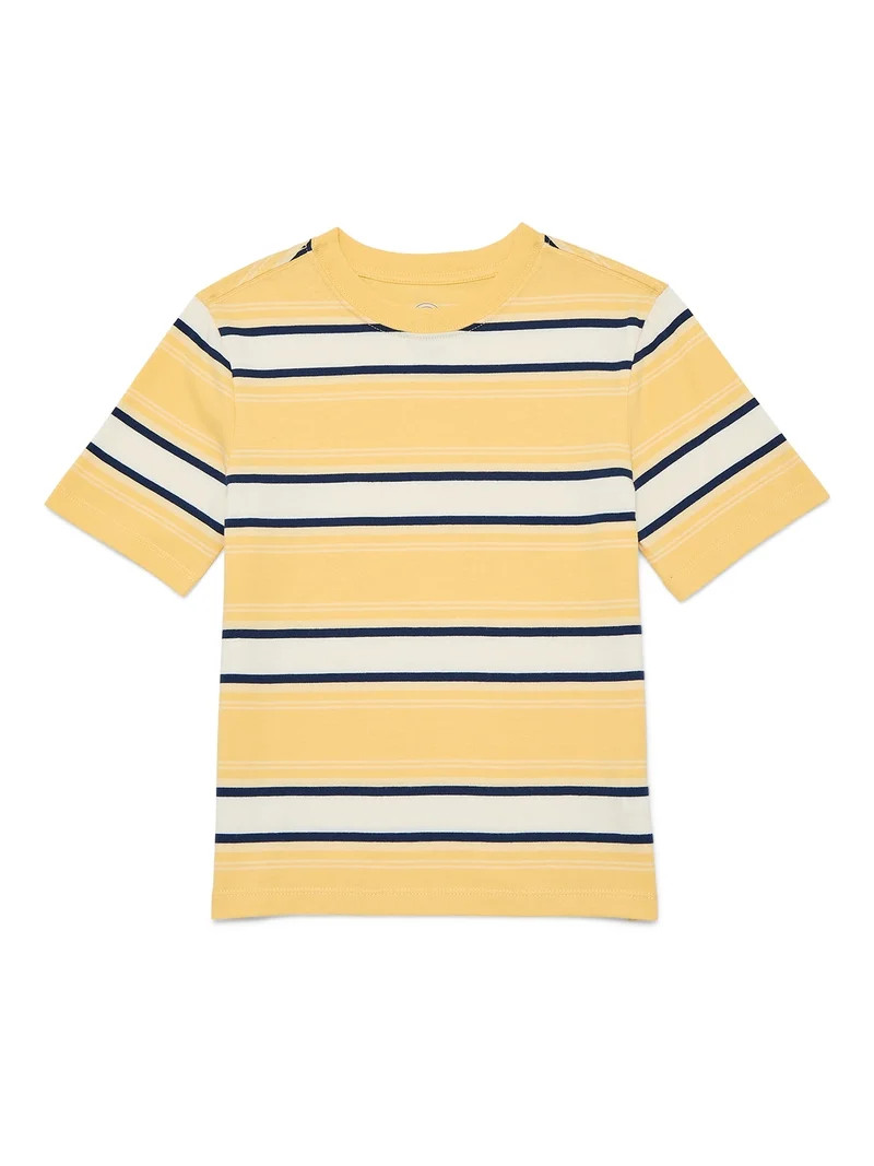 Wonder Nation Boys Short Sleeve Stripe T-Shirt, Sizes 4-18 & Husky | Walmart (US)