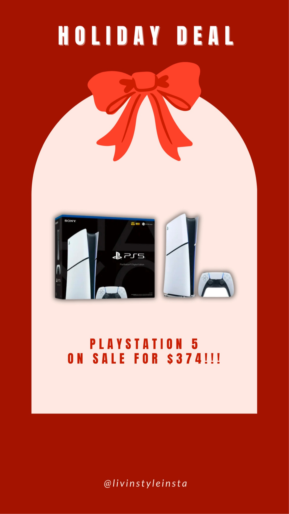 PlayStation 5 is currently on sale for $374! This would be a perfect gift for him, gift for her, or gift for teen!

#LTKGiftGuide #LTKSaleAlert #LTKHoliday